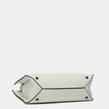 Shopper bag in white recycled materials