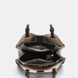 Die-cut handbag in black recycled materials