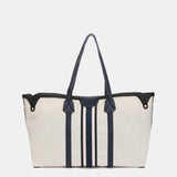 Beige Shopper-Tasche aus recycelten Materialien.