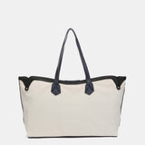 Beige Shopper-Tasche aus recycelten Materialien.