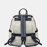 Backpack in beige recycled materials
