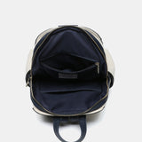 Backpack in beige recycled materials