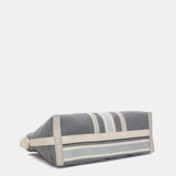 Shoulder bag in grey recycled materials