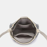 Shoulder bag in grey recycled materials