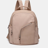 Rosa Rucksack aus recycelten Materialien.