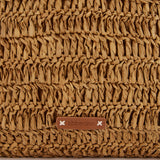 Raffia-Tasche in Camel.