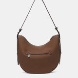 Umhängetasche in braunen recycelten Materialien