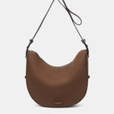 Umhängetasche in braunen recycelten Materialien