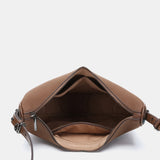 Umhängetasche in braunen recycelten Materialien