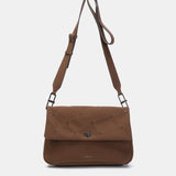 Umhängetasche in braunen recycelten Materialien