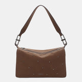 Umhängetasche in braunen recycelten Materialien