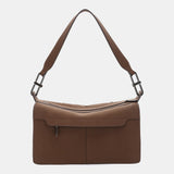 Umhängetasche in braunen recycelten Materialien