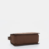 Umhängetasche in braunen recycelten Materialien