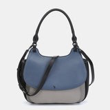 Umhängetasche in blauen recycelten Materialien