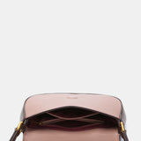 Shoulder bag in burgundy recycled materials