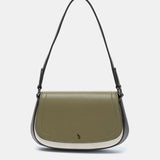 Green recycled material shoulder bag