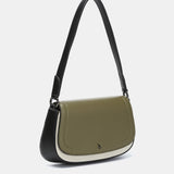 Green recycled material shoulder bag