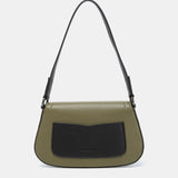 Green recycled material shoulder bag