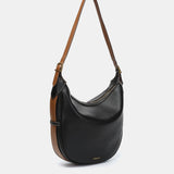 Shoulder bag in black recycled materials