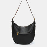 Shoulder bag in black recycled materials