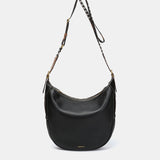 Shoulder bag in black recycled materials