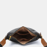 Shoulder bag in black recycled materials
