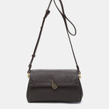 Brown recycled material shoulder bag
