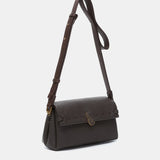 Brown recycled material shoulder bag