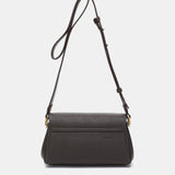 Brown recycled material shoulder bag