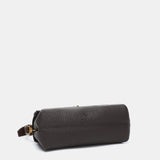 Brown recycled material shoulder bag