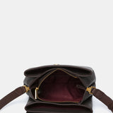 Brown recycled material shoulder bag