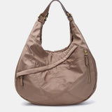 Camel shoulder bag in recycled materials
