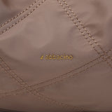 Camel shoulder bag in recycled materials