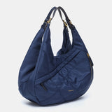 Shoulder bag made of recycled materials, blue
