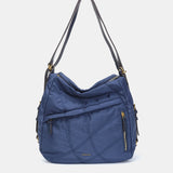Multifunctional bag made of recycled materials, blue
