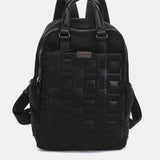 Black recycled nylon backpack