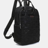 Black recycled nylon backpack