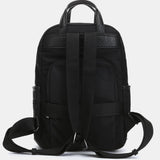 Black recycled nylon backpack