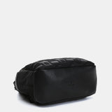 Black recycled nylon backpack