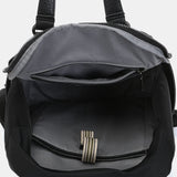 Black recycled nylon backpack