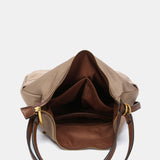 Multifunctional bag in recycled camel nylon
