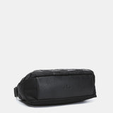 Black recycled nylon shoulder bag