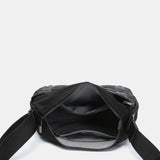 Black recycled nylon shoulder bag
