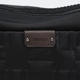 Black recycled nylon shoulder bag