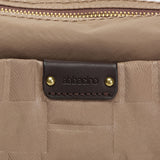 Small camel recycled nylon shoulder bag