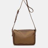 Camel recycled material shoulder bag