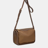 Camel recycled material shoulder bag