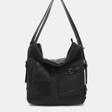 Multifunctional bag made of black recycled materials