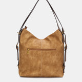 Multifunctional bag made of recycled materials cognac