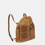 Multifunctional bag made of recycled materials cognac